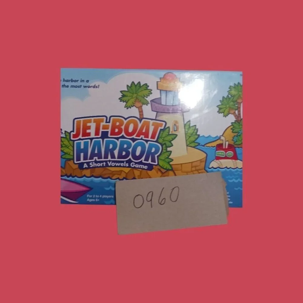 Lakeshore Jet-Boat Harbor A Short Vowels Game Ages 6+ 2-4 Players